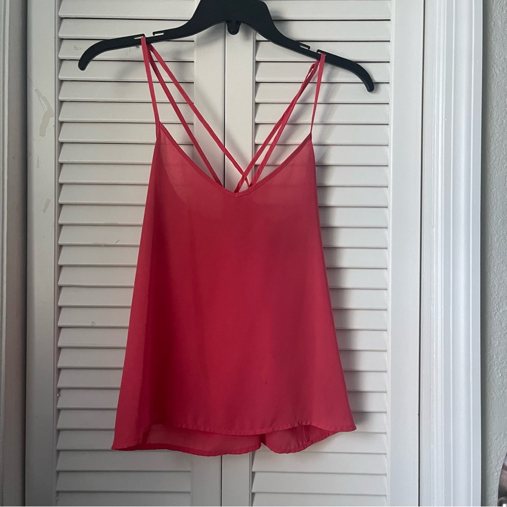 Hollister Vibrant Pink Crossover back Camisole